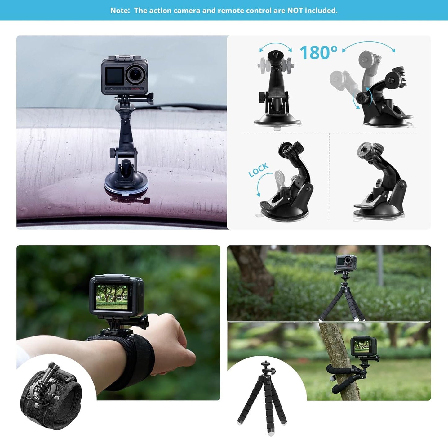 AKASO Outdoor Sports Action Camera Accessories Kit 42 in 1 for EK7000/ EK7000 Pro/Brave 4/Brave 7 LE/Brave 7/Brave 8/V50X/V50 Pro/V50 Elite/GoPro Hero 13/12/11/10