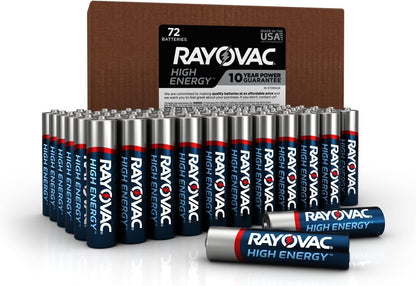 AAA Batteries by Rayovac, Triple A Battery Alkaline, 72 Count