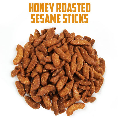 Sesame Sticks Honey Roast Flavor - Delicious and Fresh Sesame Sticks Snacks with the Perfect Mix of Sweet and Salty Flavor for Midday Snacking, Office On-The-Go Indulgence, 2LB