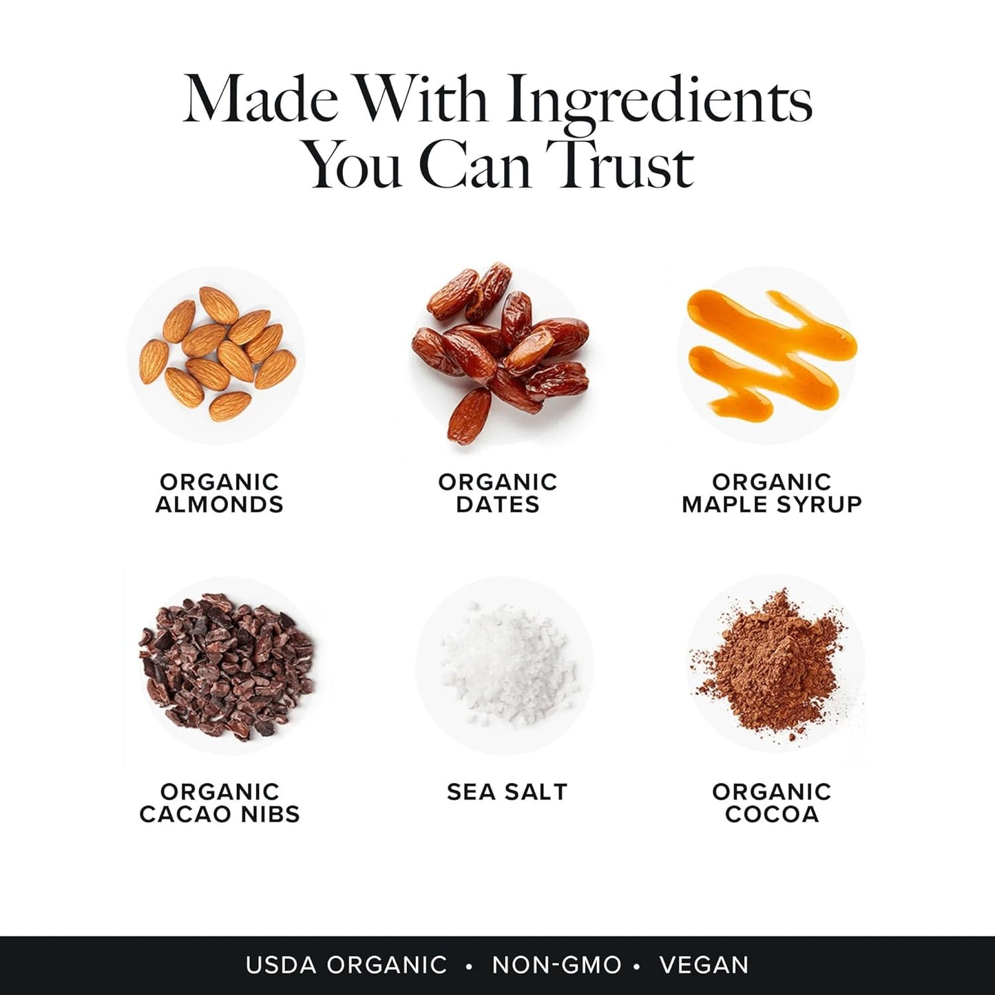 Truvani Plant Based Snack Bar | Chocolate Brownie Single Bar | 7g Protein | USDA Organic and Vegan | The Only Bar | Dairy, Soy, and Gluten Free | Individually Wrapped