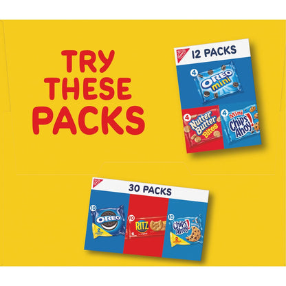 Nilla Wafers Mini Cookies, Vanilla Wafers, 12 Snack Packs