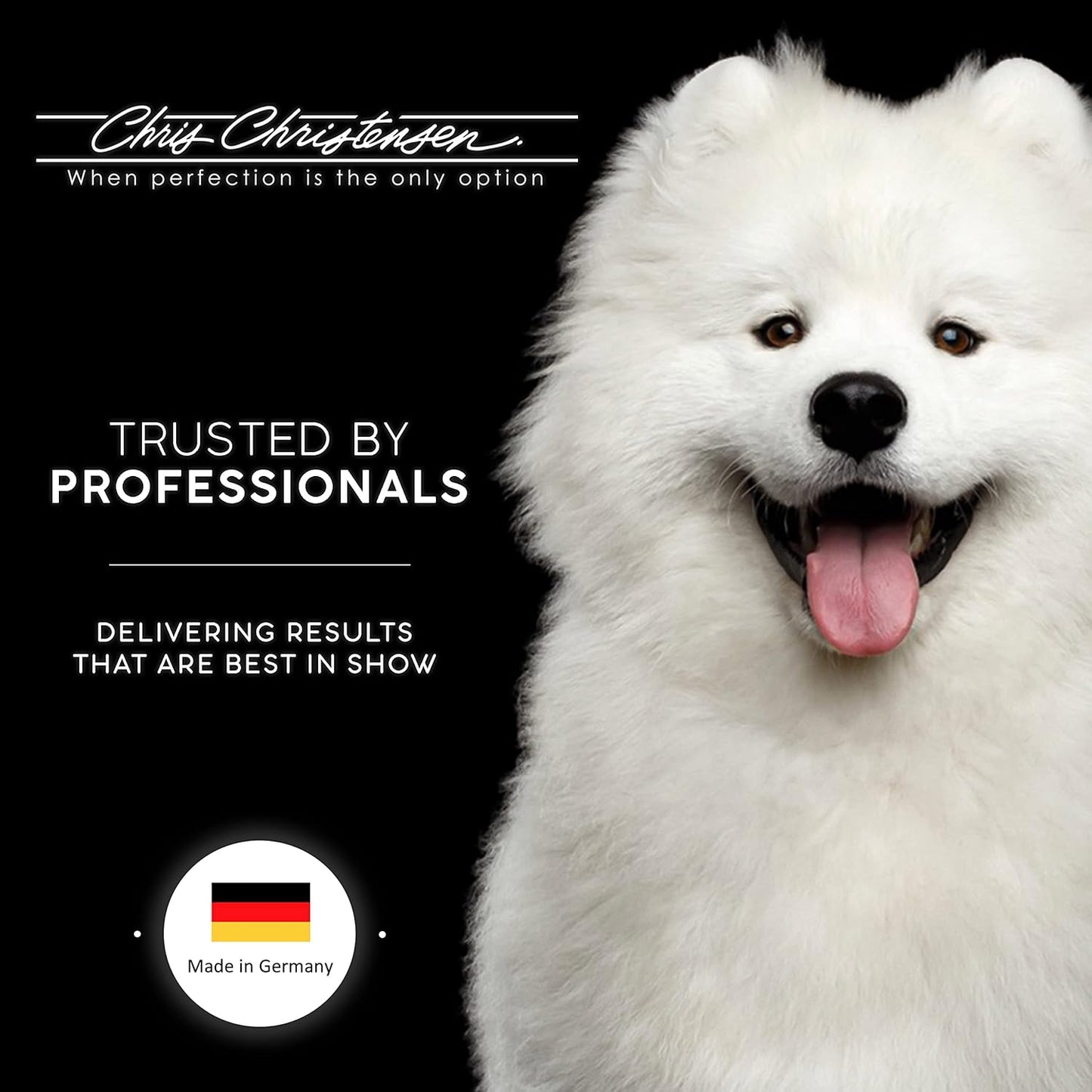 Chris Christensen Big G Dog Slicker Brush, Groom Like a Professional, Fluff Detangle Style, Saves Time Energy, Made in Germany, Coral, Medium