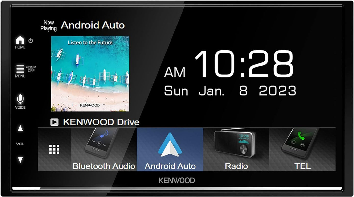 KENWOOD DMX7709S 6.8-Inch Capacitive Touch Screen, Car Stereo, CarPlay and Android Auto, Bluetooth, AM/FM Radio, MP3 Player, USB Port, Double DIN, 13-Band EQ, SiriusXM