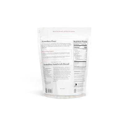 King Arthur Premium Semolina Flour: Coarse Ground, High Protein Durum Wheat for Perfect Pasta, Pizza, and Bread Making - Kosher, 3 lbs Resealable Bag, USA-Grown Wheat, Versatile Baking Ingredient