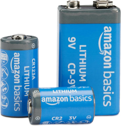 Amazon Basics 6-Pack Non-Rechargeable CR123A Lithium Batteries, 3 Volt, Up to 10-Year Shelf Life