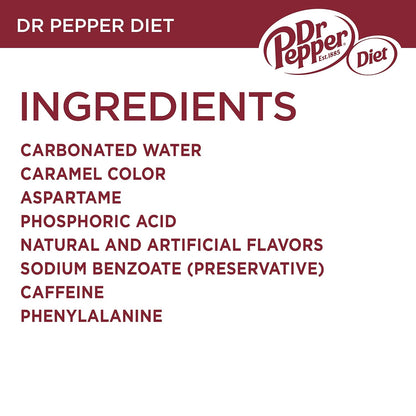 Diet Dr Pepper, .5 L bottles (Pack of 6)