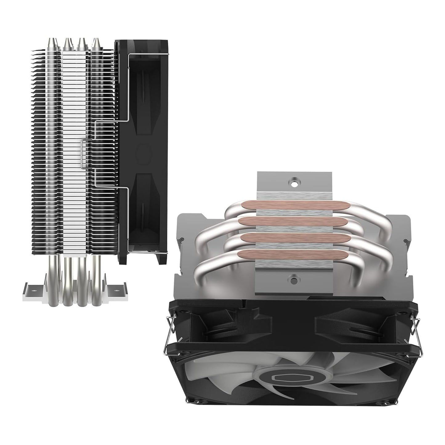 Cooler Master Hyper 212 Spectrum V3 ARGB CPU Air Cooler, 120mm PWM Fan, 4 Heat Pipes, Silver Nickel-Plated Copper, 152mm Tall, AMD Ryzen AM5|AM4, Intel LGA 1851|1700|1200 Brackets