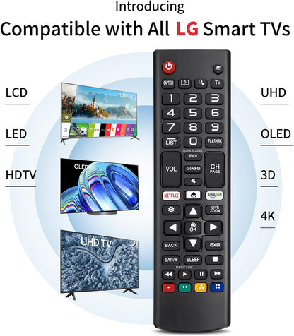for LG Smart TV Remote Control Replacement,Universal for All LG OLED 3D Thinq TVs for AKB75095307 AKB75375604 AKB74915305 AK75675304 AKB76040302 AKB76037601 AKB75675313 with Battery