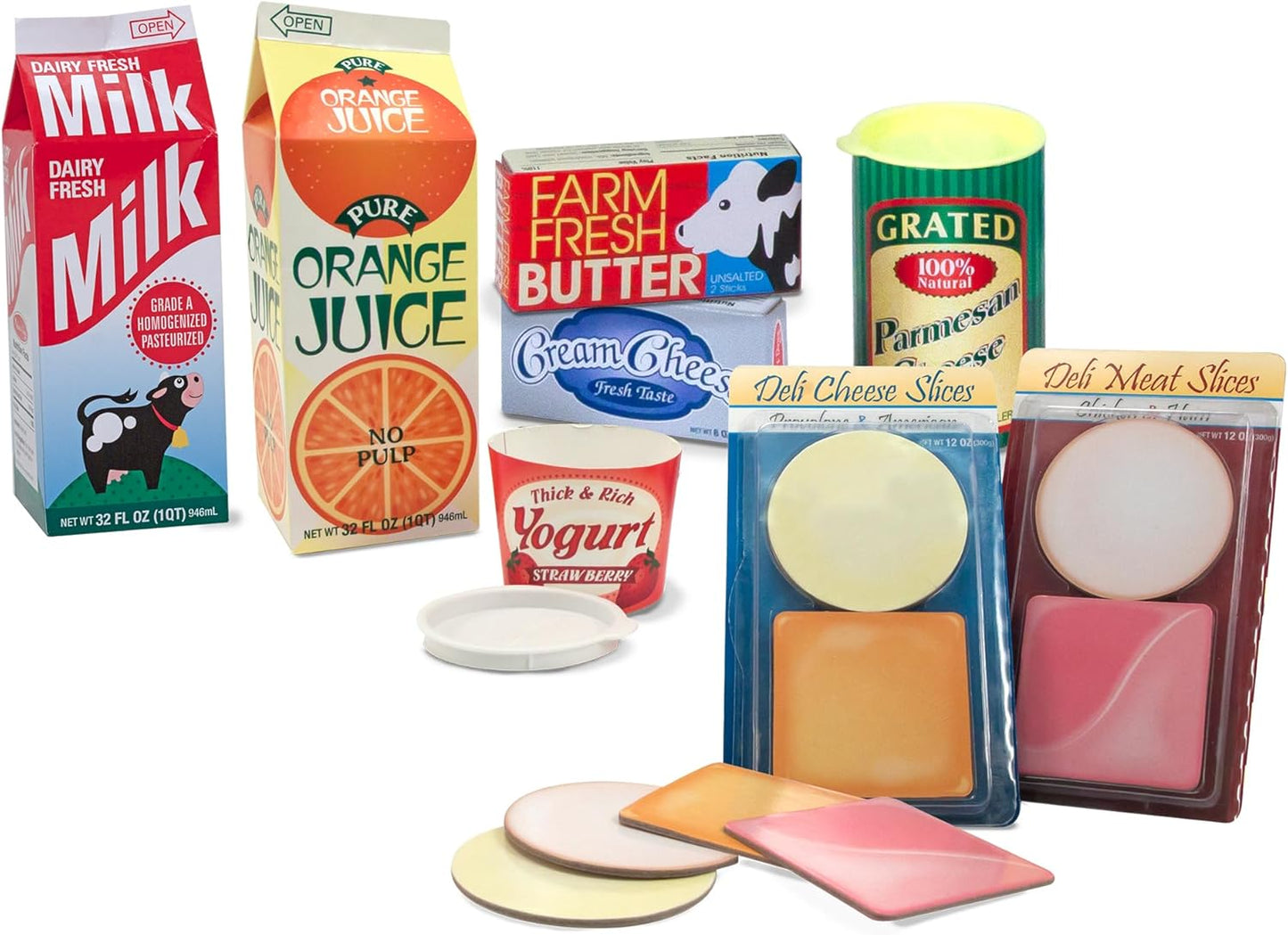 Melissa & Doug Fridge Groceries Play Food Cartons (8 pieces) - FSC Certified
