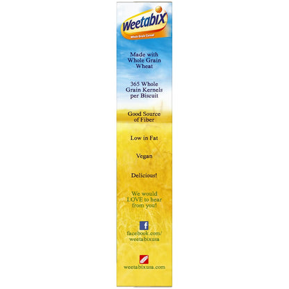 Weetabix Biscuits Whole Grain Cereal, Lightly Sweet Whole Grain Wheat Biscuits, Delicious as Part of Breakfasts or Snacks, 14 OZ Box