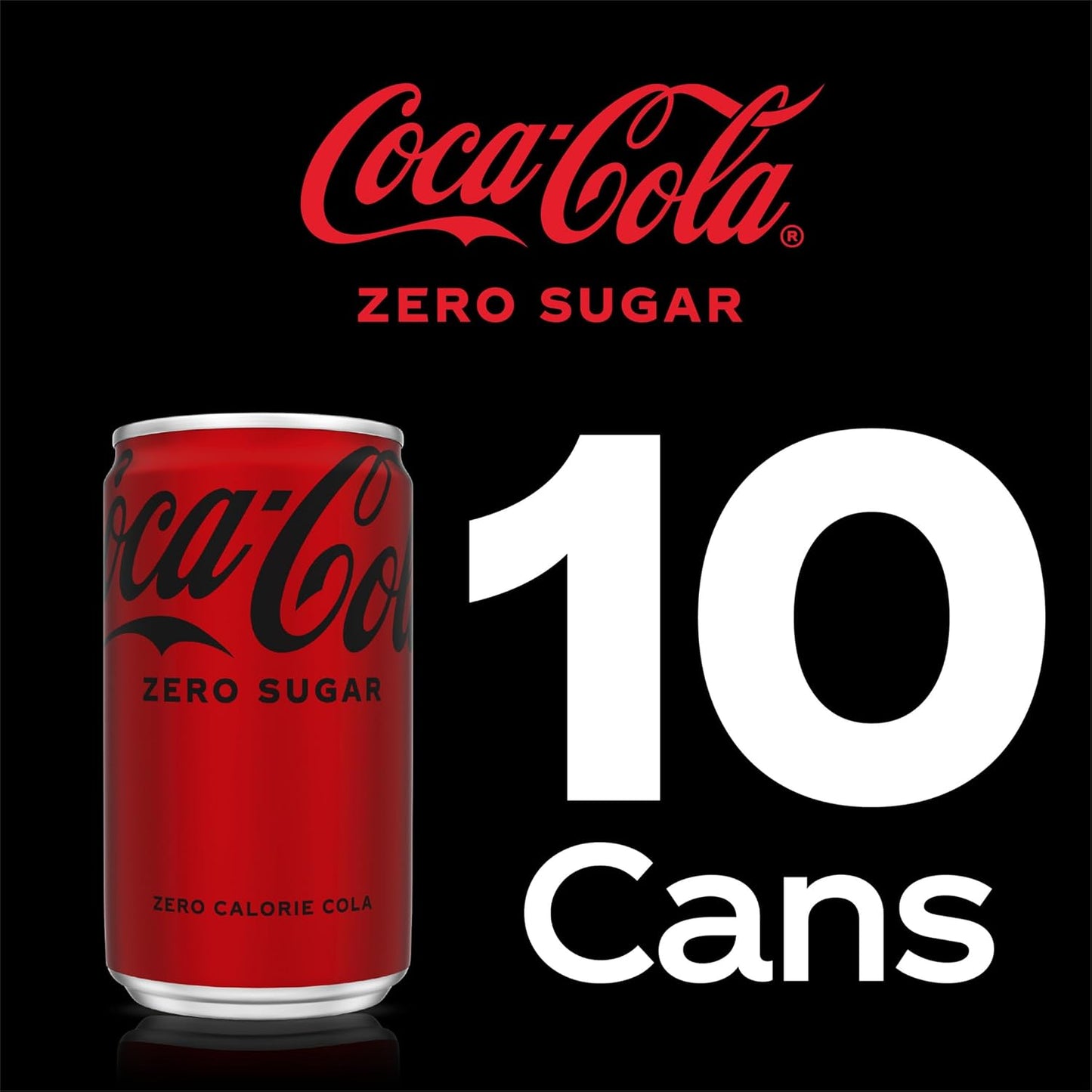 Coca-Cola Coke Zero Sugar Diet Soda Soft Drink, 7.5 fl oz, 10 Pack