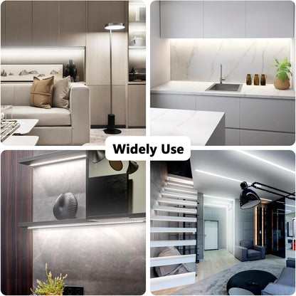 dalattin White LED Strip Lights, 20ft Dimmable Super Bright 24V Led Tape Light 6500K 360 LEDs Lights for Bedrooms, Mirror, Kitchen, Home Decoration Daylight White