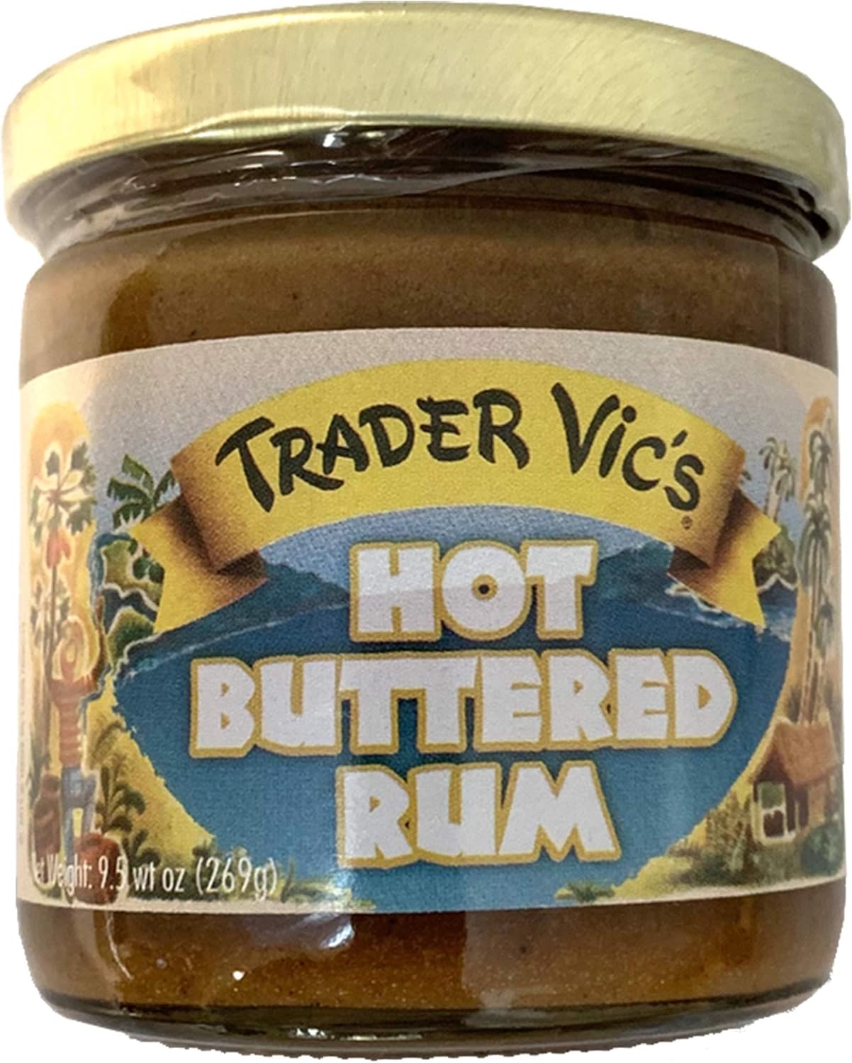 Trader Vic's Combo Pack Tom & Jerry Batter and Hot Buttered Rum Batter 2-Pack 1 Each with Gold Stainless Steel Stirring Spoon (3-Pc Set)