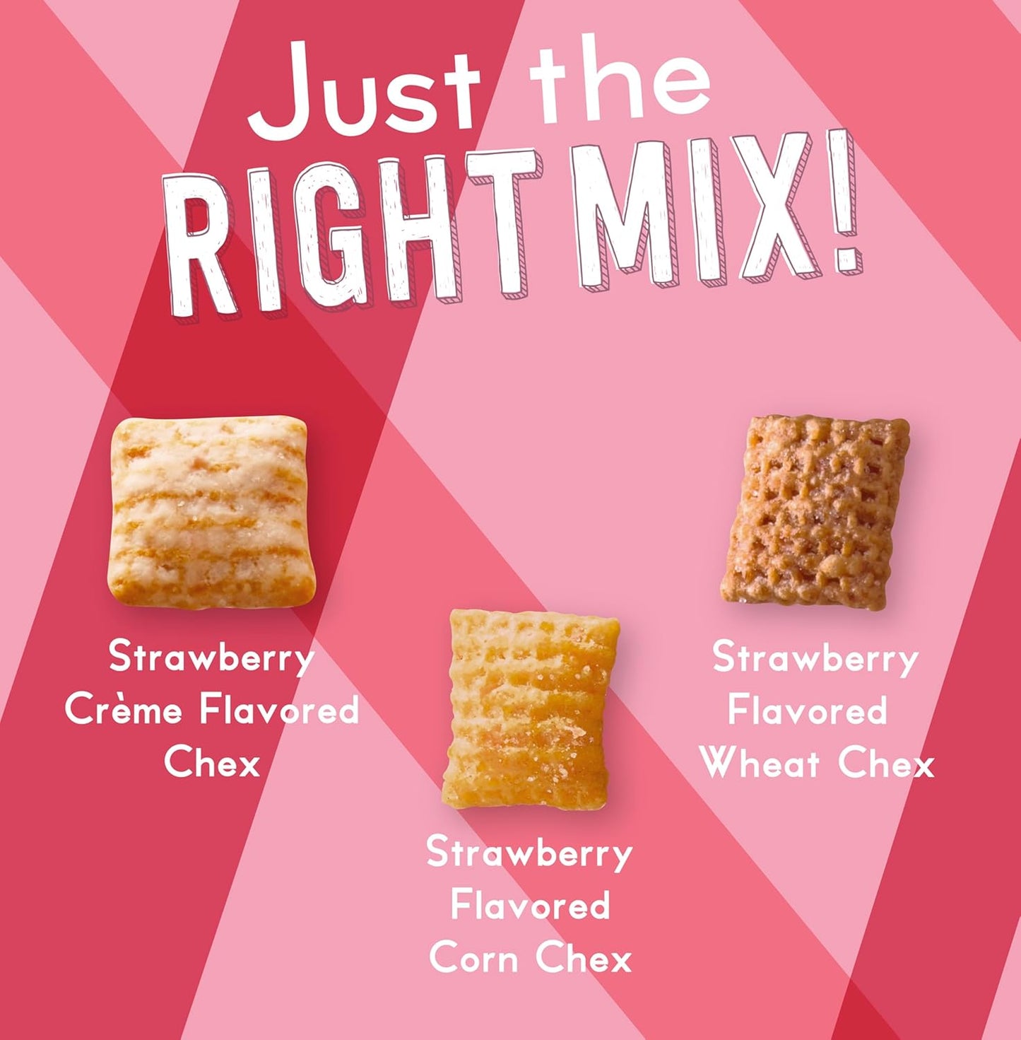Simply Chex Strawberry Crème Snack Mix Family Size, 13.5 OZ