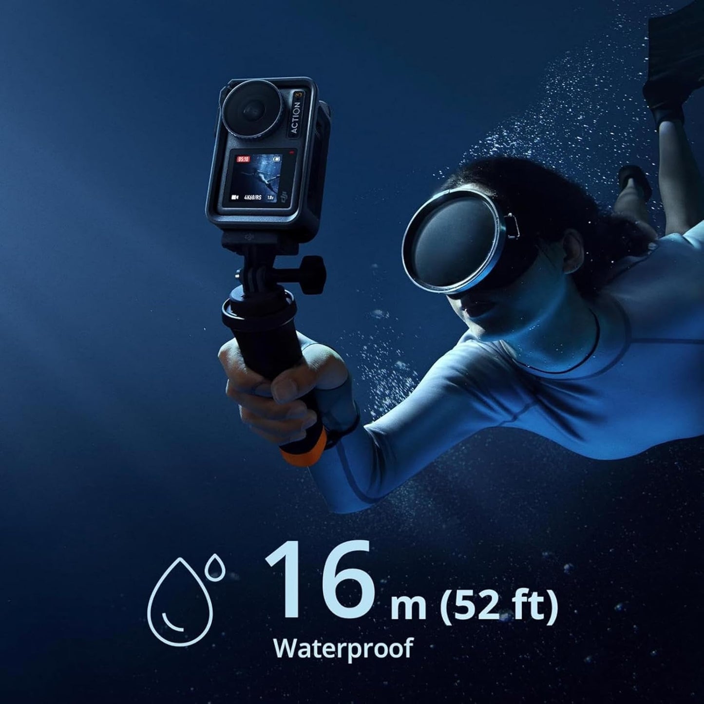 DJI Osmo Action 3 Outdoor Combo, Action Camera 4K with Chest & Backpack Strap Mount for Travel, Sports, Stabilization, Cold Resistant, Waterproof Action Camera with 2 Batteries up to 320 Mins