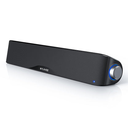 Computer Speakers, HiFi Sound Quality Computer Sound Bar, USB Powered PC Speakers, Bluetooth 5.0 and 3.5mm Aux-in Computer Speakers for Desktop, Laptops, PCs, Phones, Tablets, Xbox, Gaming Speakers
