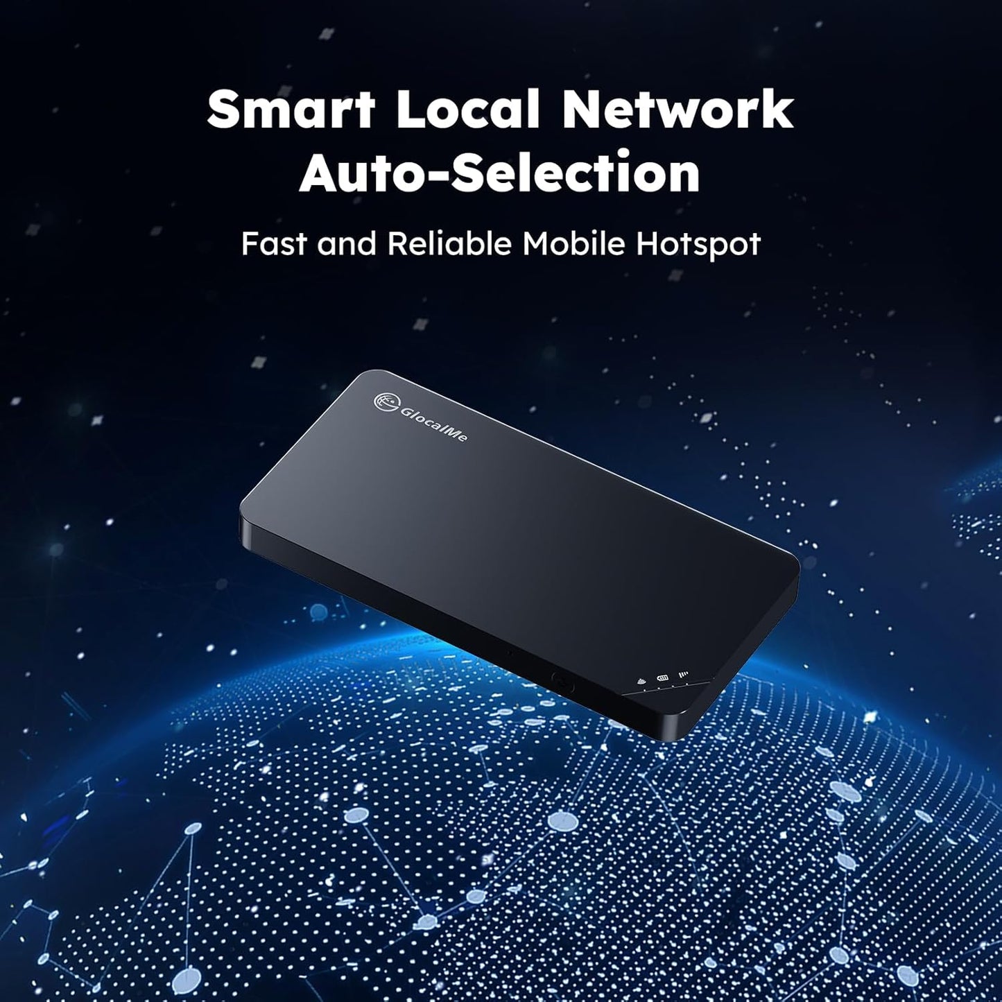 GlocalMe U3 4G LTE Mobile Hotspot Device, Portable WiFi Hotspot for Travel in 200+ Countries, No SIM Card Needed, 10 Connected Devices and Global 1GB Data 30 Days, Pocket WiFi Device (U3 Black)