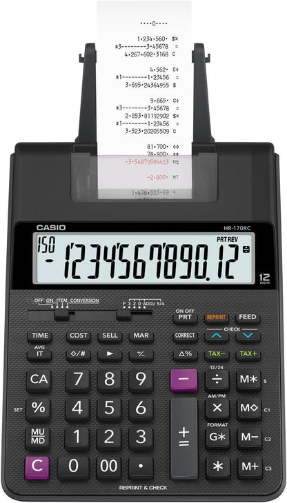 Casio HR-170RC Plus, Desktop Printing Calculator (New Version of The HR-100TM)