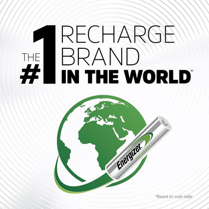Energizer AAA Batteries, Pre-Charged Triple A Rechargeable Batteries, 2 Count