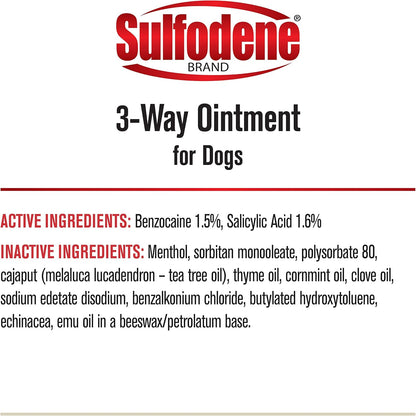 Sulfodene Dog Wound Care Ointment, Relieves Pain & Prevents Infection For Dog Cuts, Scrapes, Bites and Injuries, 2 Ounce