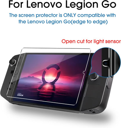 amFilm 2 Pack Upgrade Version Screen Protector for Lenovo Legion Go Handheld 2023, Tempered Glass, 8.8 inch Full Coverage, Transparent Ultra HD, Anti-Scratch, Anti-Fingerprint