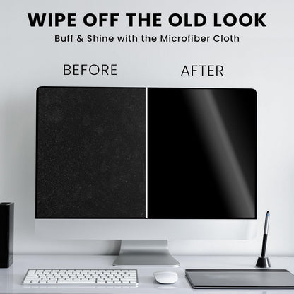 EVEO Electronic Wipes Screen Cleaner-TV Screen Cleaner Wipes, Computer Screen Cleaner, Laptop Screen Cleaner, ipad & Monitor Cleaner, TV Cleaner Screen Cleaning Wipes - [90 Wipes + Microfiber Cloth ]