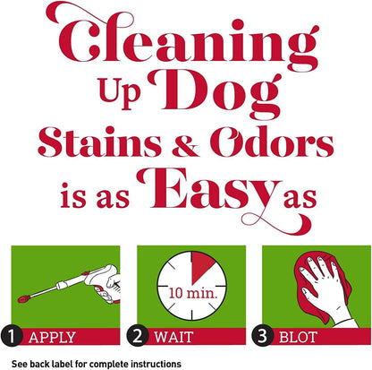 Nature's Miracle Stain and Odor Remover Dog, Odor Control Formula, Accushot Spray 1.33 Gal
