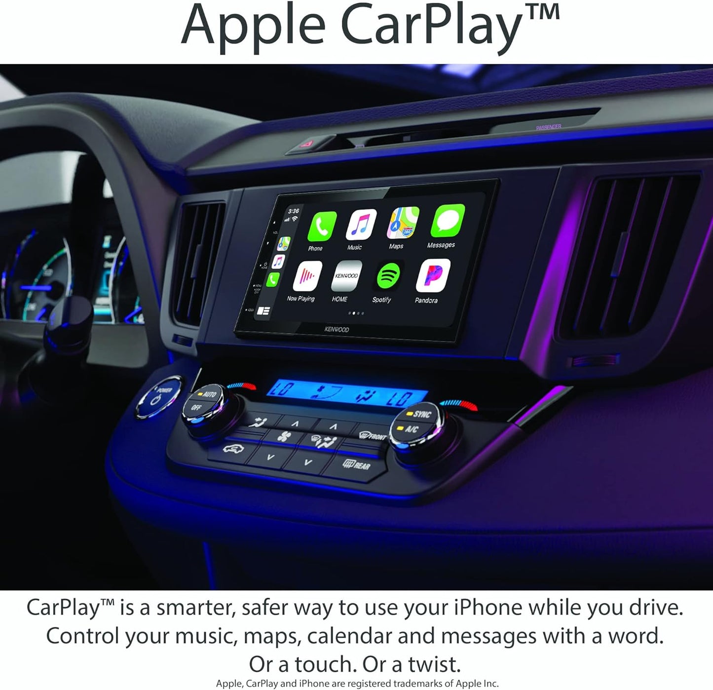 Kenwood DMX4707S 6.8" Digital Media Touchscreen Receiver w/Apple CarPlay and Android Auto