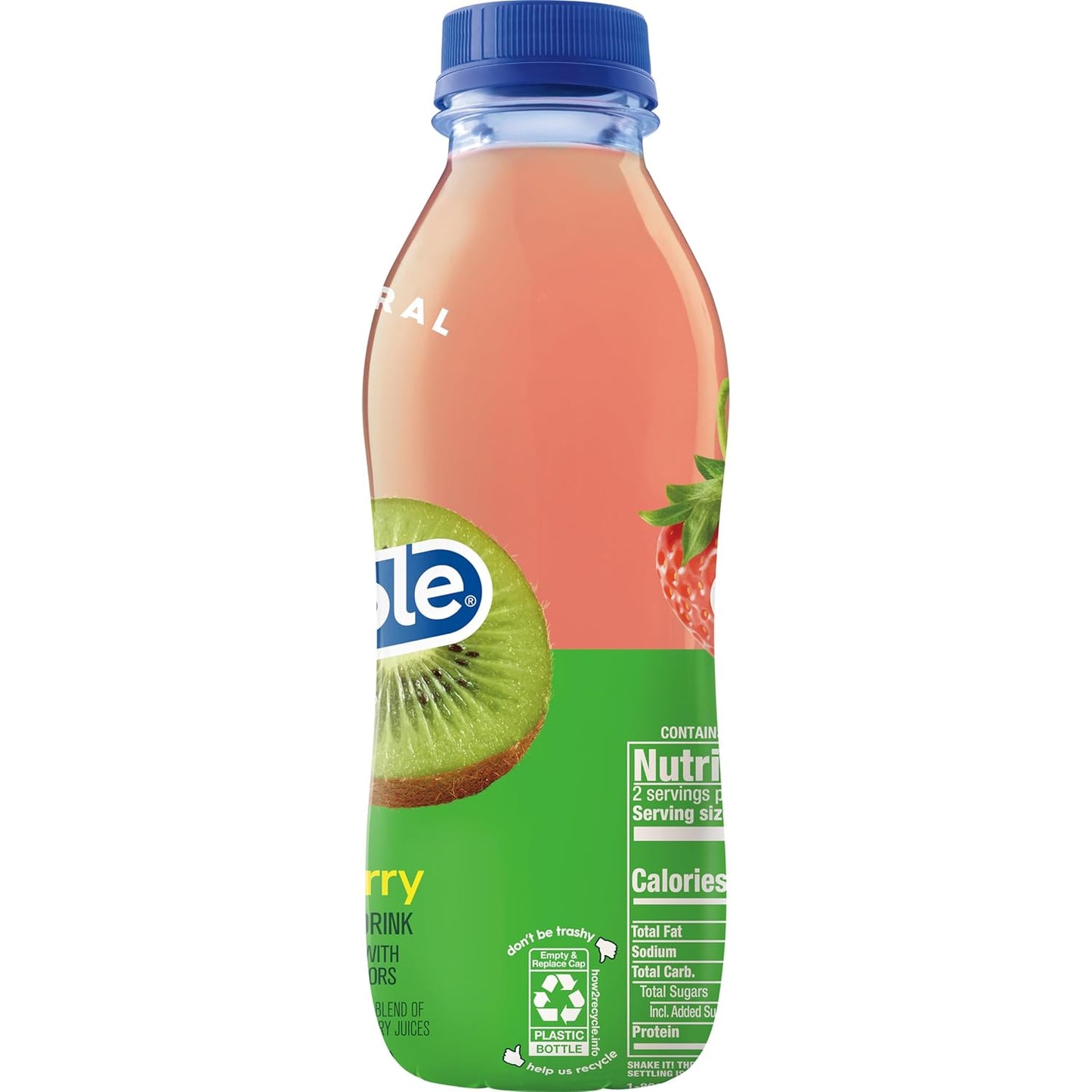 Snapple Kiwi Strawberry Juice Drink, 16 Fl Oz Recycled Plastic Bottle, Pack Of 12, All Natural, No Artificial Flavors Or Sweeteners, Contains 3% Real Juice
