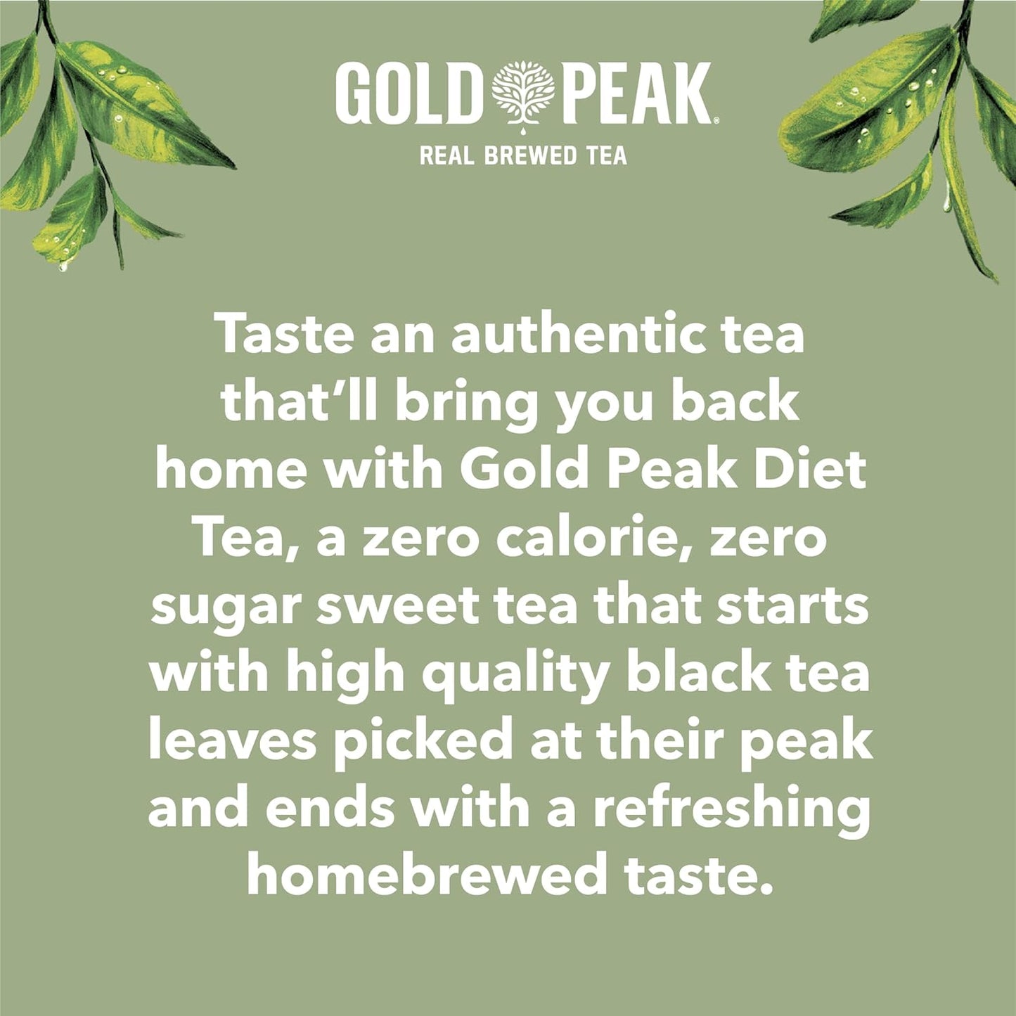 Gold Peak Tea, Diet Tea, 16.9 fl oz, 6 Pack