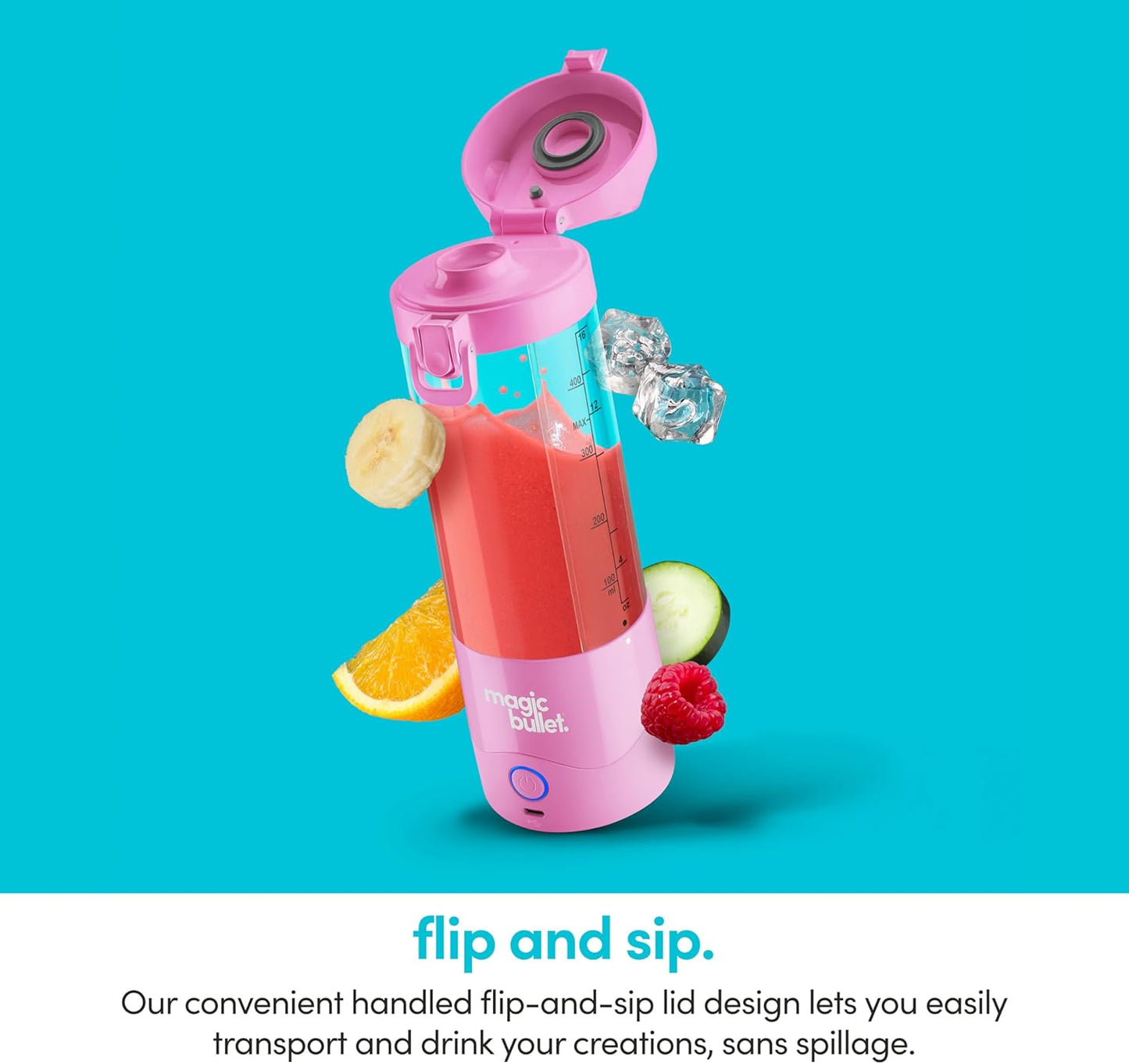 magic bullet Portable Blender MBPB50100FP Flamingo Pink