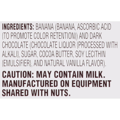 Dole Frozen Dark Chocolate Dippers, Dark Chocolate Covered Banana Slices, 1.55 Oz Pack, 6 Snacks