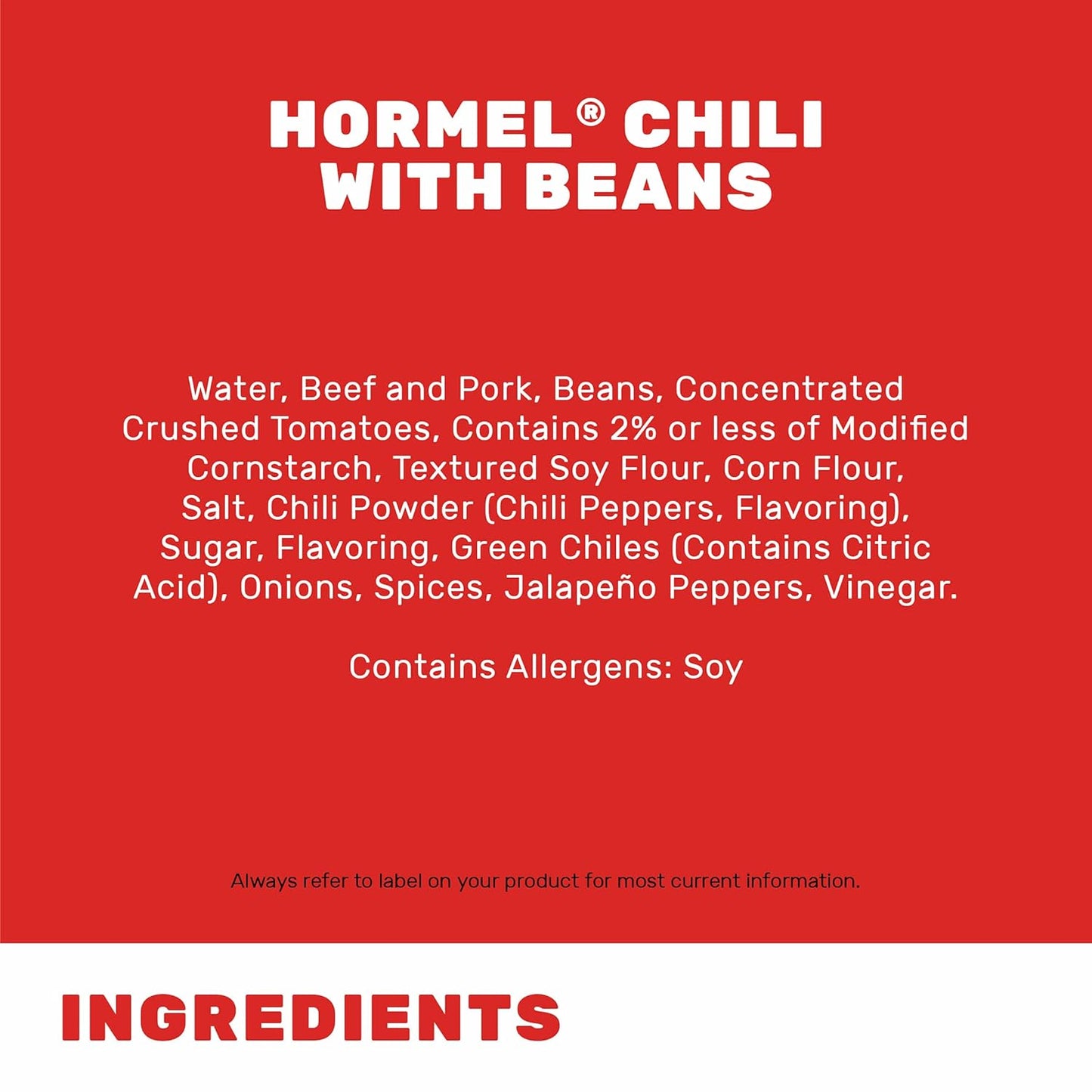 Hormel Chili With Beans 15 Oz (8 Pack)