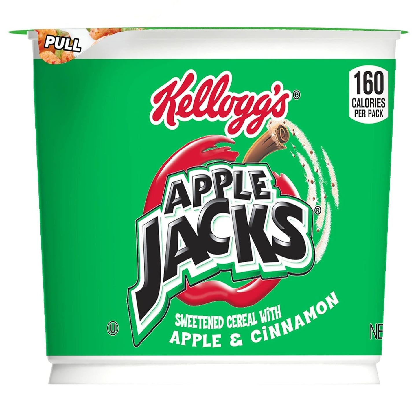 Kellogg's Apple Jacks Breakfast Cereal Cups, Kids Cereal, Family Breakfast, Original, 1.5oz Cup (1 Cup)