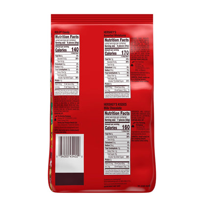 HERSHEY'S, REESE'S, ROLO, and KISSES Assorted Chocolate, Christmas Stocking Stuffer Candy Bulk Bag, 36 oz