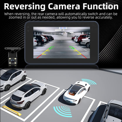 2K Dash Cam WiFi, Front and Rear Dash Camera for Cars Night Vision WDR Dashcam with 3 Inches, 170° Wide Angle, GPS Included, HD Screen Loop Recording, G-Sensor, Parking Monitor, with Free 32GB Card