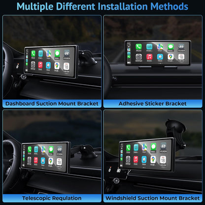 CarPlay Screen for Car Compatible with Apple Carplay & Android Auto,9.3" Portable Wireless Carplay Touchscreen with Phone Mirroring/Auto Brightness Adjust/Voice Control/Navigation/Bluetooth Car Stereo