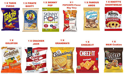 Ultimate Snacks Care Package Comes in Beautiful Gift Box- (40 count) Bulk Variety Sampler, Chips, Cookies, Bars, Candies, Nuts,, Great For Christmas, Office Meetings , Friends & Family, Military, College Students, New Year