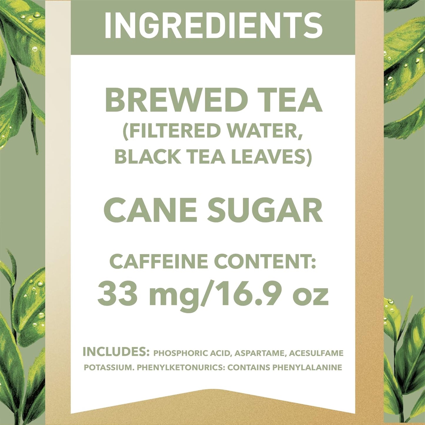 Gold Peak Tea, Diet Tea, 16.9 fl oz, 6 Pack