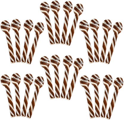 Christmas Hot Cocoa Candy Spoons 24 Pack Edible Hot Cocoa Stirrers Candies Spoon Individually Wrapped for Stirring Beverages Hot Chocolate Tea Coffee Cocktail Stocking Fillers Holiday Party Favor Gift