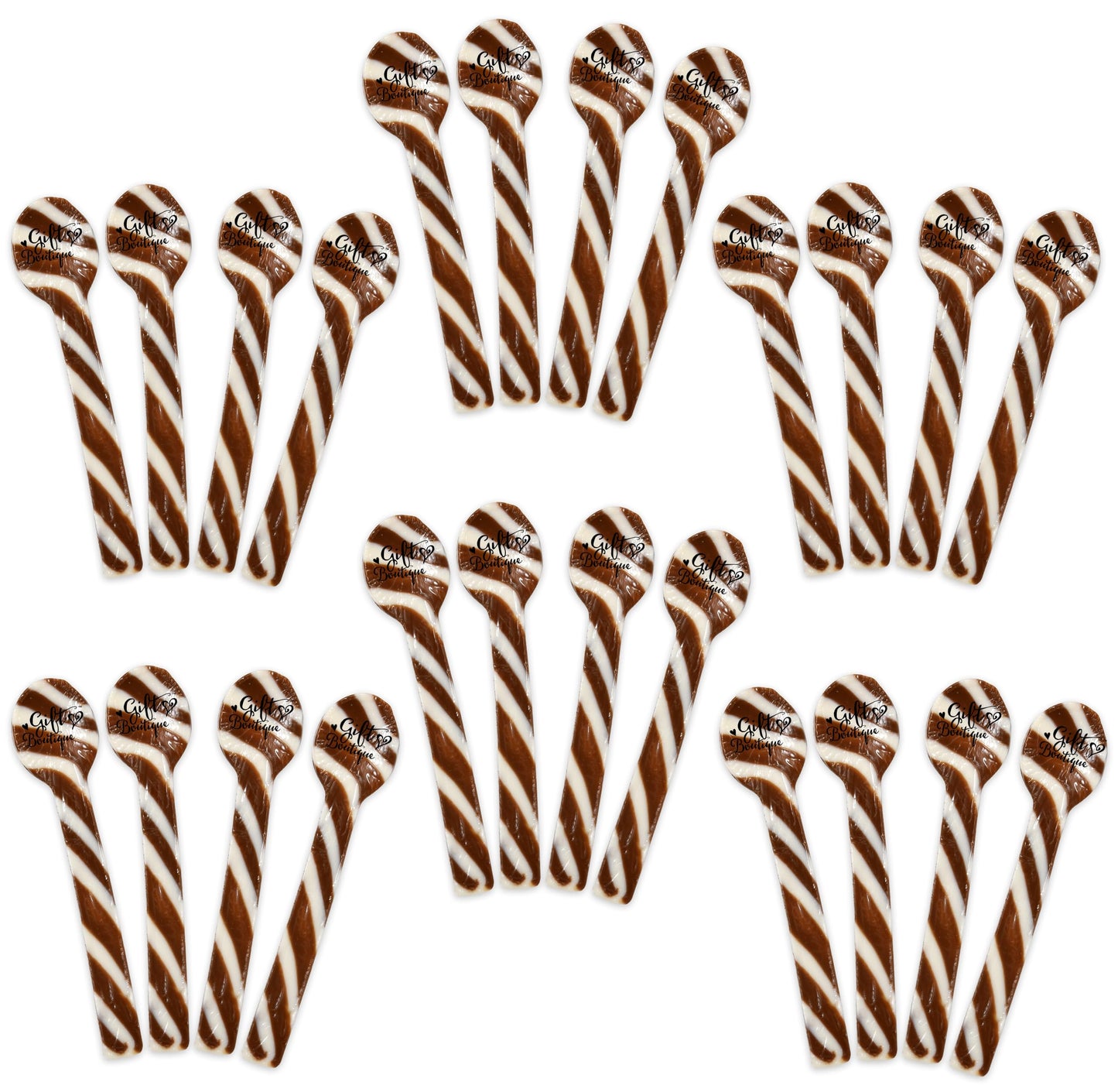 Christmas Hot Cocoa Candy Spoons 24 Pack Edible Hot Cocoa Stirrers Candies Spoon Individually Wrapped for Stirring Beverages Hot Chocolate Tea Coffee Cocktail Stocking Fillers Holiday Party Favor Gift