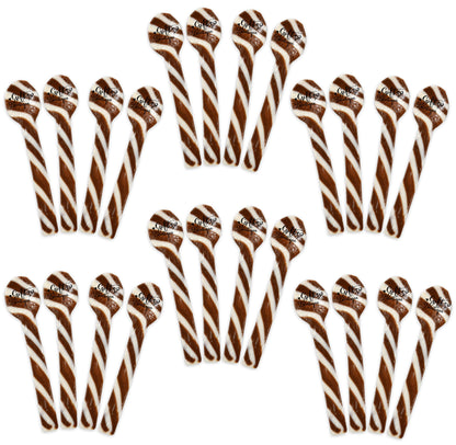 Christmas Hot Cocoa Candy Spoons 24 Pack Edible Hot Cocoa Stirrers Candies Spoon Individually Wrapped for Stirring Beverages Hot Chocolate Tea Coffee Cocktail Stocking Fillers Holiday Party Favor Gift