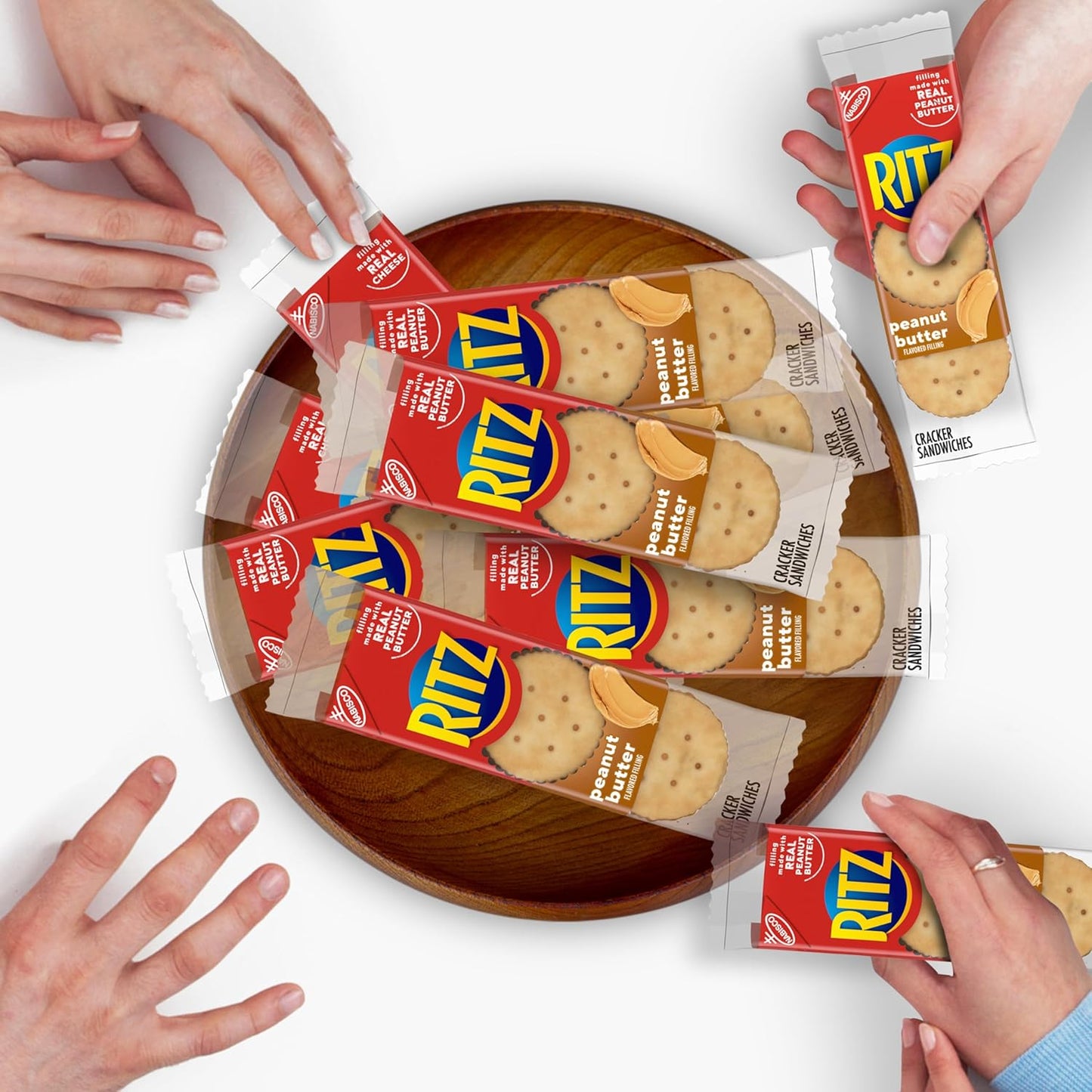 RITZ Peanut Butter Sandwich Crackers, 20 Snack Packs (6 Crackers Per Pack)