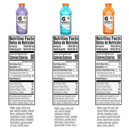 Gatorlyte Rapid Rehydration Electrolyte Beverage, Variety Pack 2.0, 20 Fl Oz (Pack of 12)