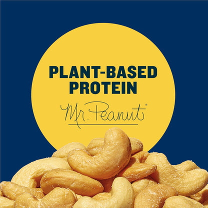 PLANTERS Deluxe Salted Whole Cashews, Party Snacks, Plant-Based Protein, Quick Snack for Adults, After School Snack, Roasted Cashew Flavored with Sea Salt, Kosher, 33oz Container