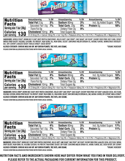 CLIF Kid Zbar and Zbar Protein - Variety Pack - Whole Grain Snack Bars - Made with Organic Oats - Non-GMO - 1.27 oz. (16 Count)