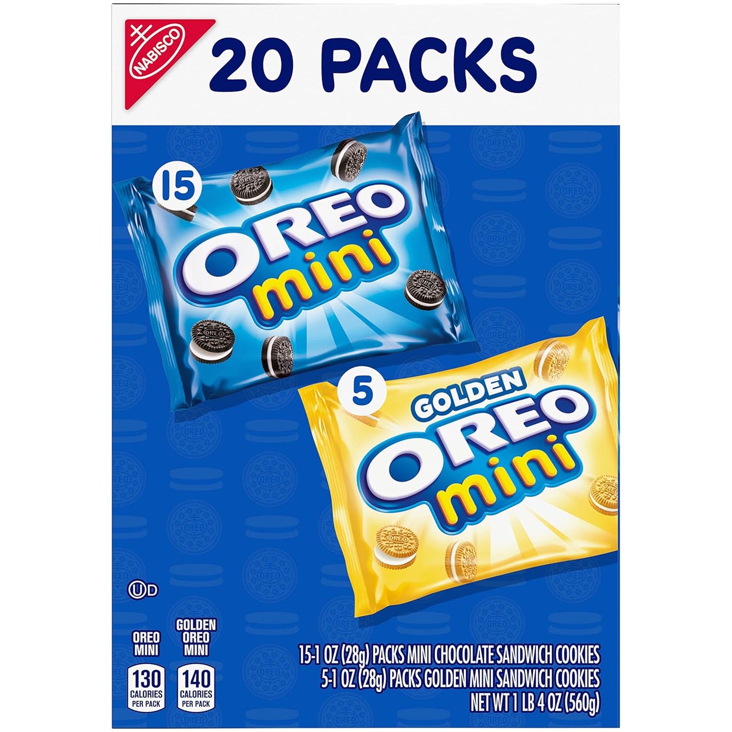 OREO Mini Mix Sandwich Cookies Variety Pack, 20 Snack Packs