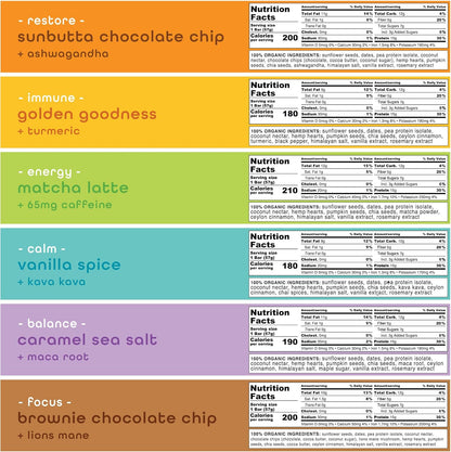 Feel Vegan Protein Bars - Keto, Gluten Free, Organic, 15g Protein - Dairy Free, Low Sugar - Variety Pack (6 Flavors, 6 Pack)