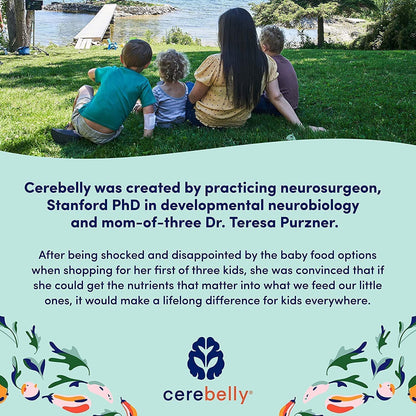 Cerebelly Toddler Snack Bars – Organic Sweet Potato Blueberry Banana Smart Bars (Pack of 5), Healthy Snack Bars for Kids - Made with Gluten Free Ingredients, Nut Free, No Added Sugar, Organic Bars