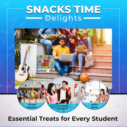 Ultimate Christmas Snacks Box, Assorted Snacks Variety Pack for Adults, Chips, Candies 42 count - Christmas Care Package for Women, College Students